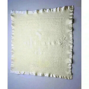 Kidget Thermal Baby Blanket Giraffe w. Satin Trim Yellow 33 3/8 x 29 1/4 inches